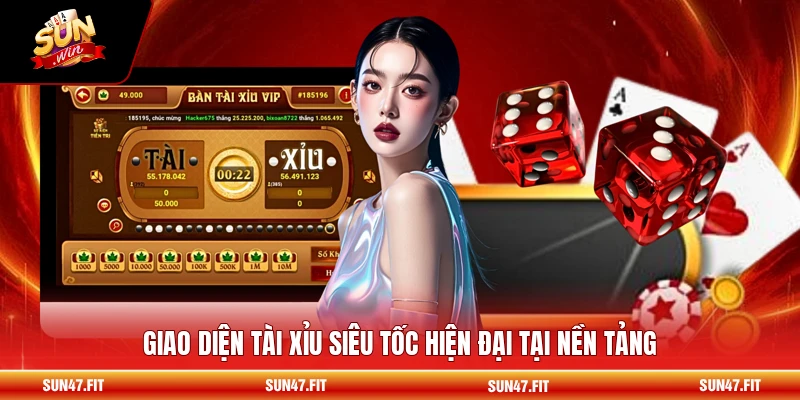 Giao diện tài xỉu siêu tốc hiện đại tại nền tảng