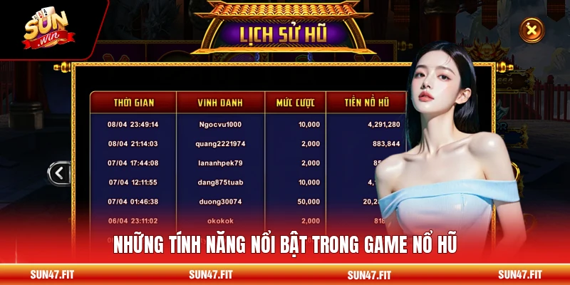 Những tính năng nổi bật trong game nổ hũ